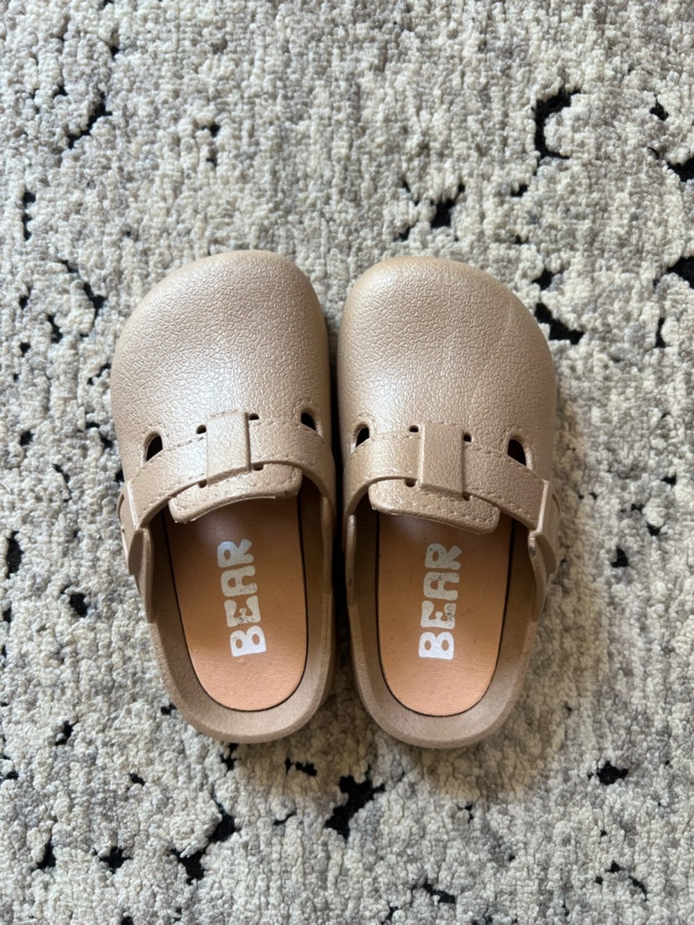 Kids Neutral Tan Slip-On Clogs
